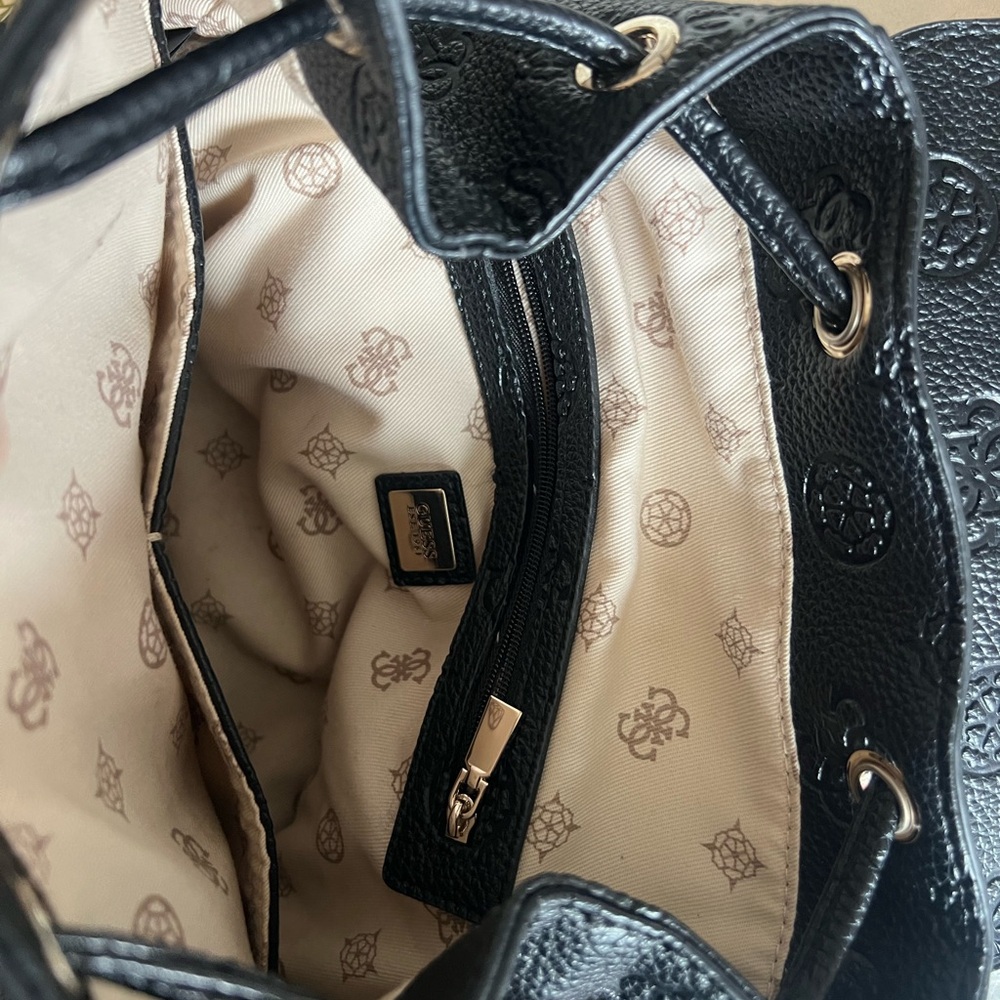 GUESS Embossed Black Backpack - Picture 9 of 9